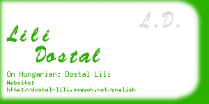 lili dostal business card